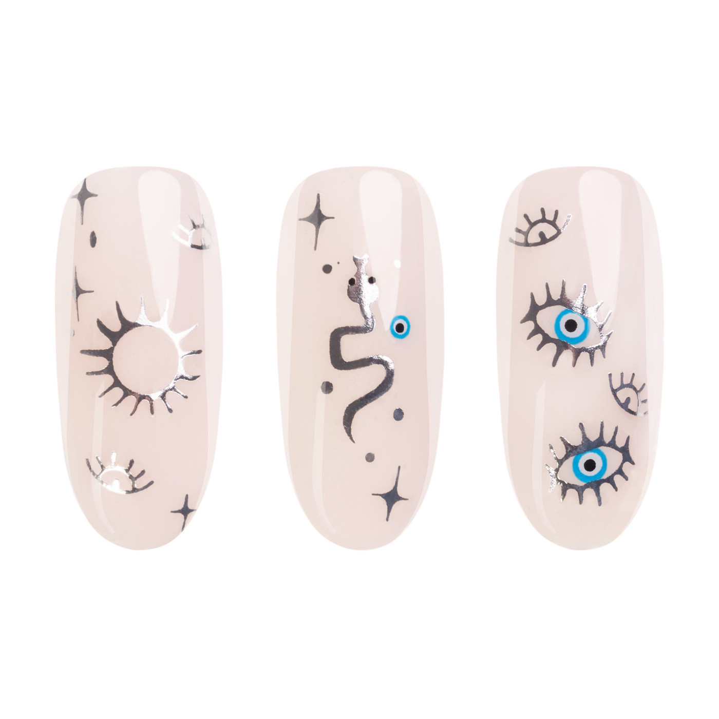 Nail Stickers Boho Silver