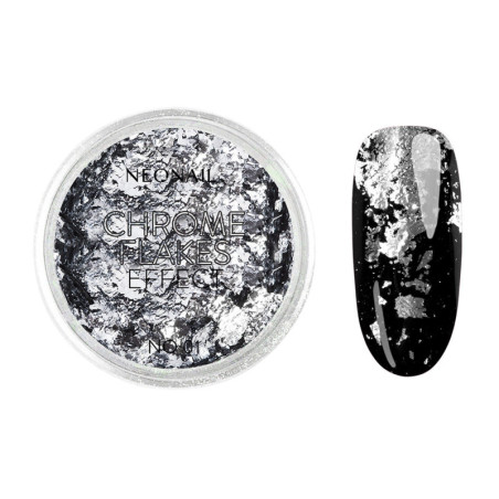 NEONAIL 💅 Chrome Flakes Effect 01 Pigmentpoeder 💅 Creëer een sprankelende, metallic look 💅 Perfect voor nail art liefhebbers 💅 O