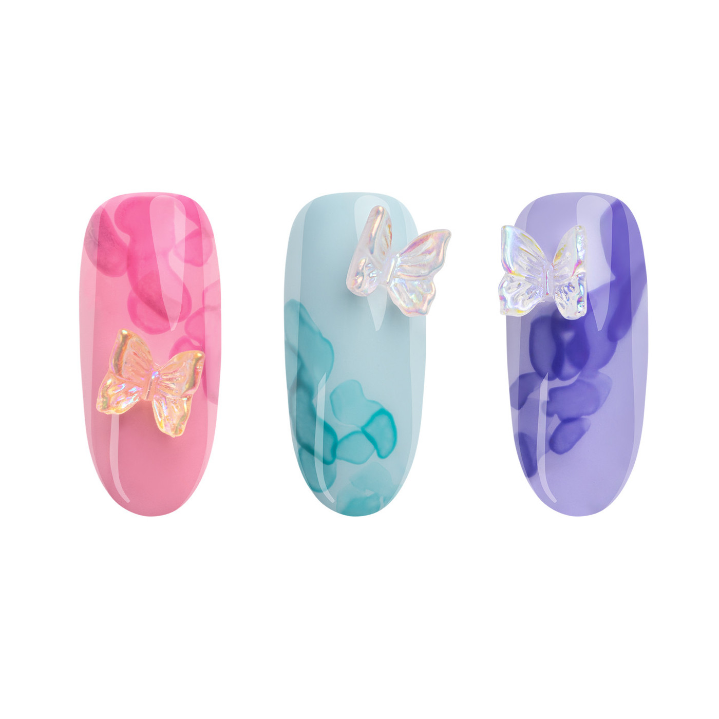 3D nail art – butterflies| 3D nail art – butterflies|