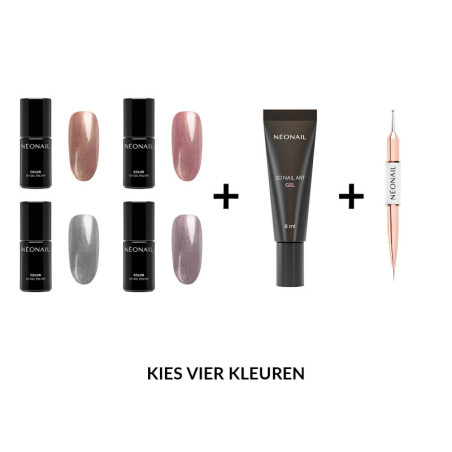 Winter Symphony &ndash; Metallic 3D Art Bundel | Maak van elke wintermanicure een luxe statement.