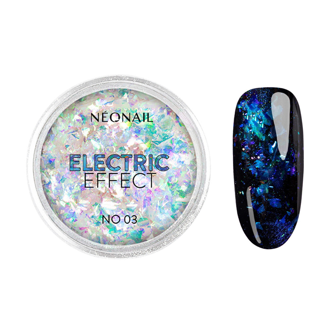 NEONAIL 💅 Electric Effect 03 Pigmentpoeder 💅 Cre&euml;er een opvallend, sprankelend effect 💅 Perfect voor een unieke en levendige loo