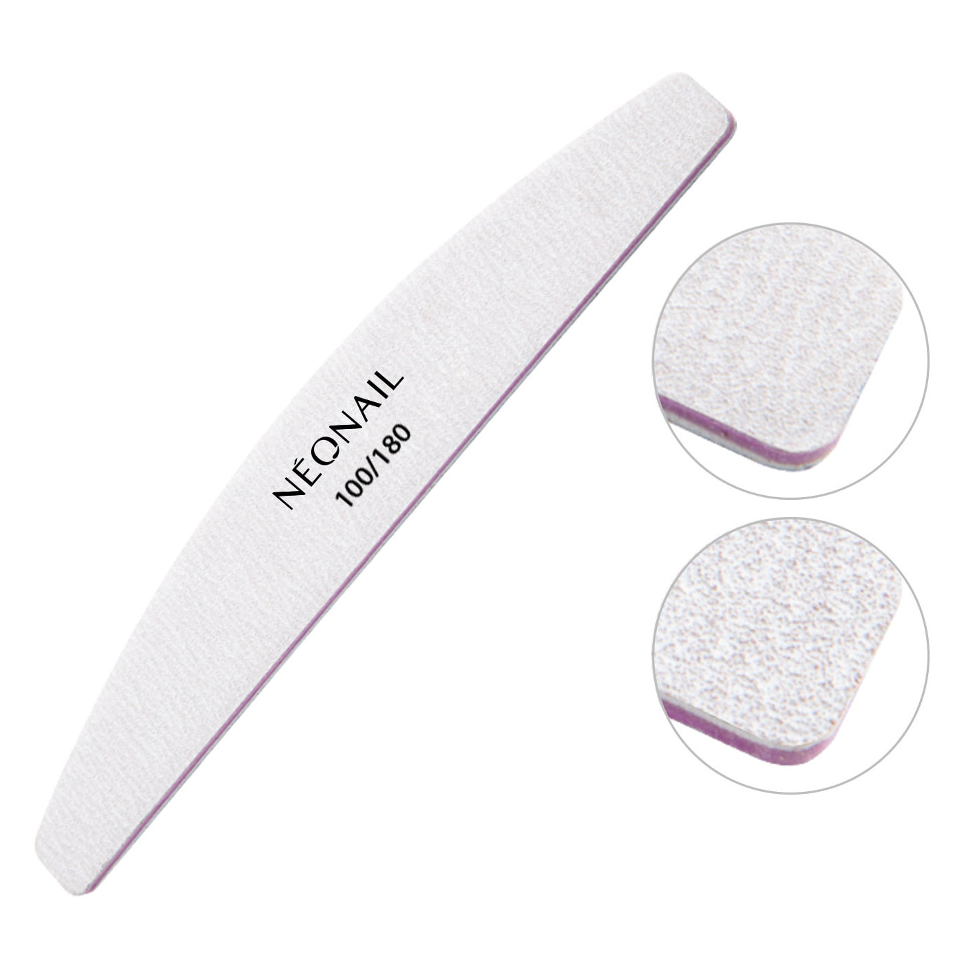 Grijze nagelvijl in bootvorm 100/180 NEONAIL