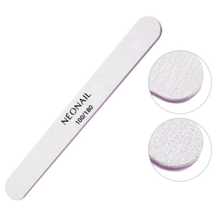 Grijze rechte nagelvijl 100/180 NEONAIL