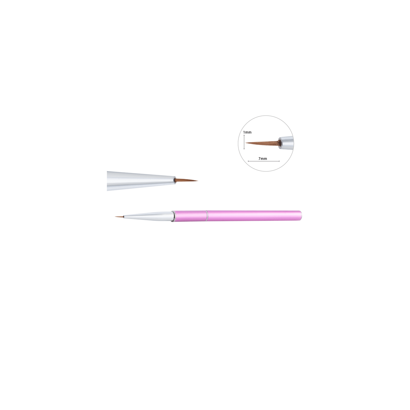 Natuurlijk nail art kwastje nr. 0