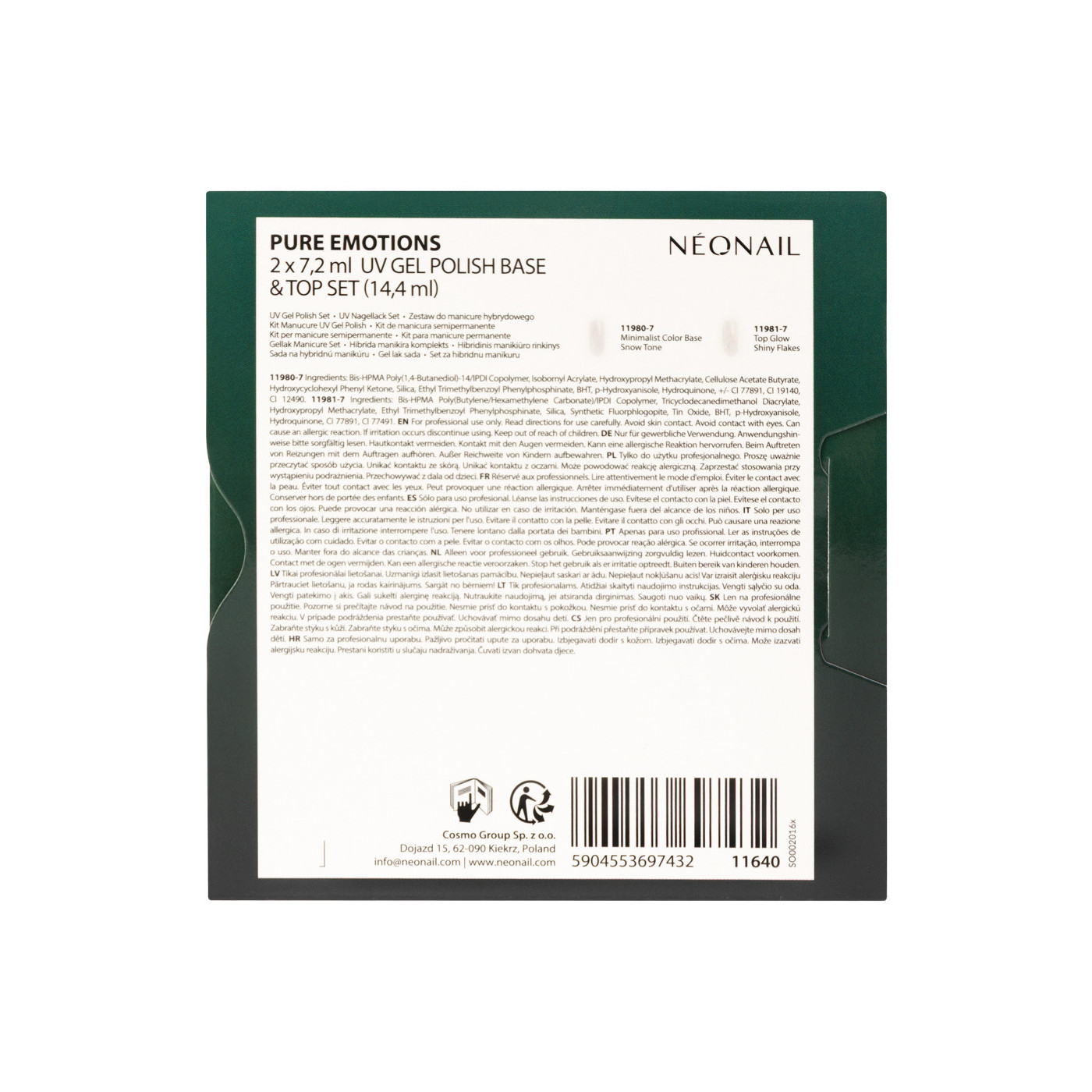 Pure Emotions 7,2 ml UV Gel Polish Base & Top Set