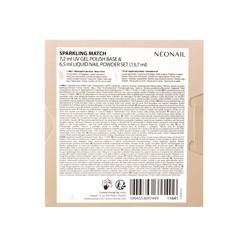Sparkling Match Set - UV Gel Polish Base & 6,5 ml Liquid Nail Powder