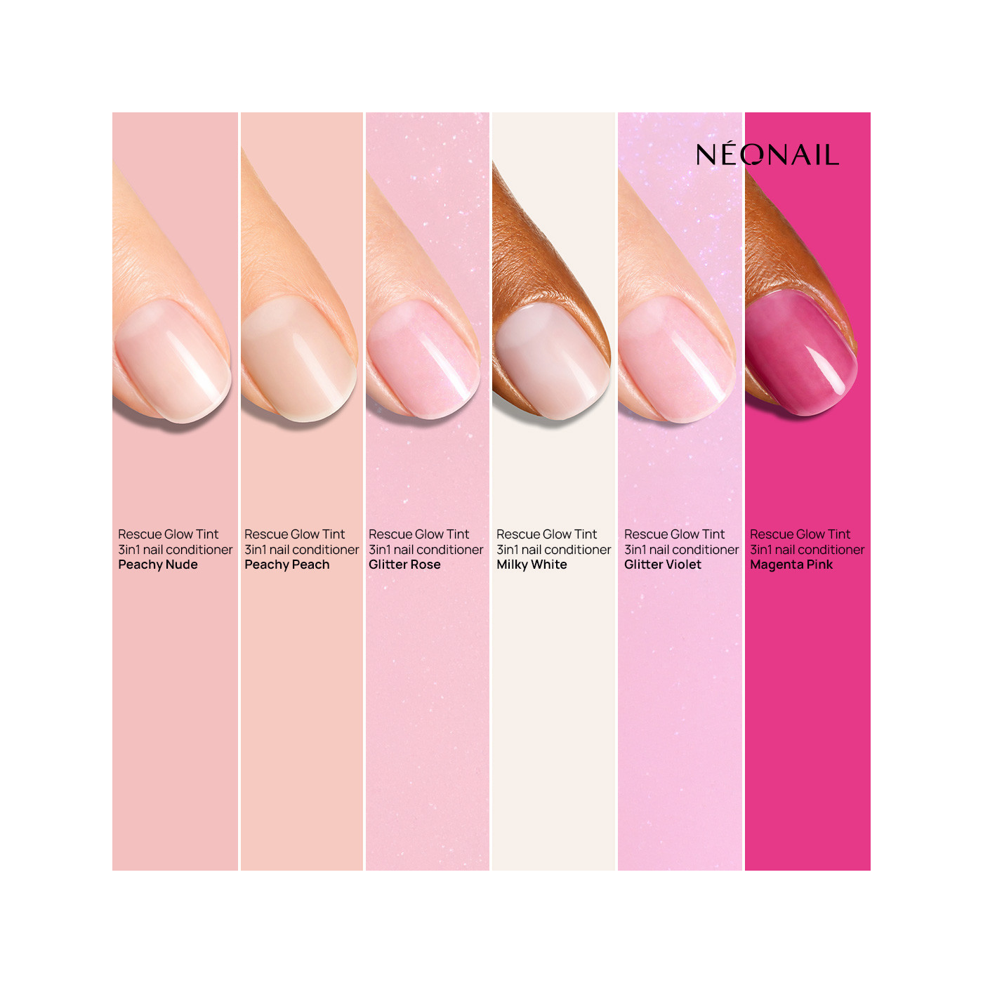 Rescue Glow Tint 3in1 Nail Conditioner Magenta Pink
