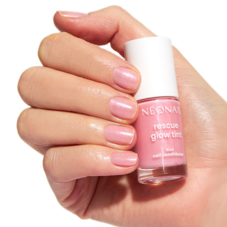 Rescue Glow Tint 3in1 Nail Conditioner Glitter Rose