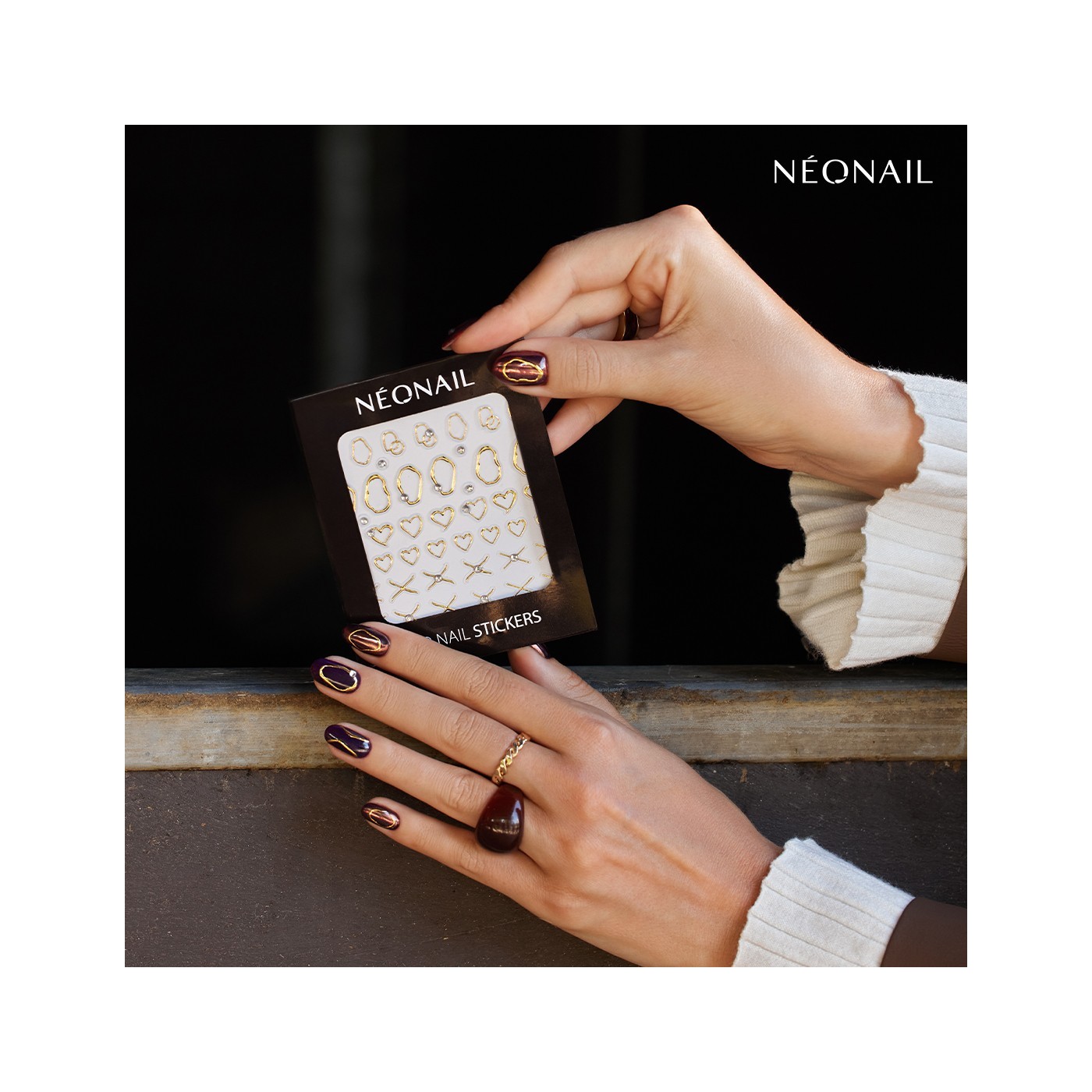3D Nail Stickers Gold Abstract | NEONAIL 3D Nail Stickers Gold Abstract | NEONAIL