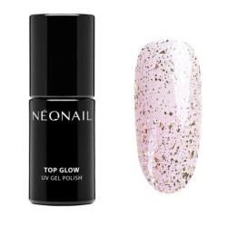 Gellak 7,2 ml - Top Glow Gold Flakes | NEONAIL Gellak 7,2 ml - Top Glow Gold Flakes | NEONAIL