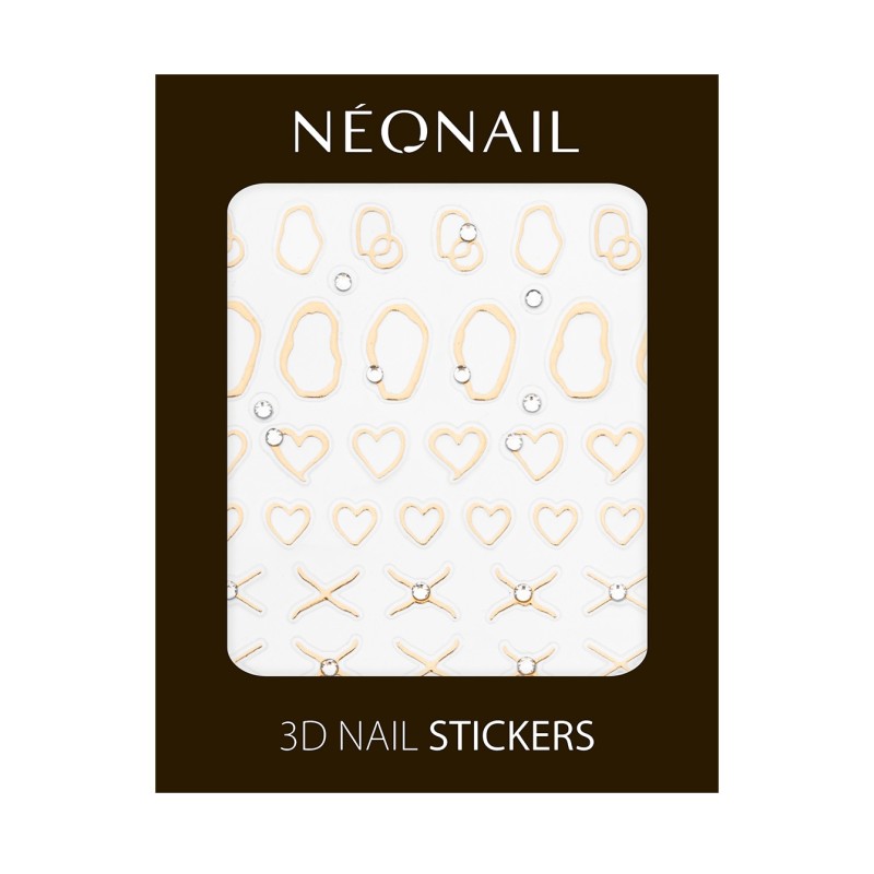 3D Nail Stickers Gold Abstract | NEONAIL 3D Nail Stickers Gold Abstract | NEONAIL