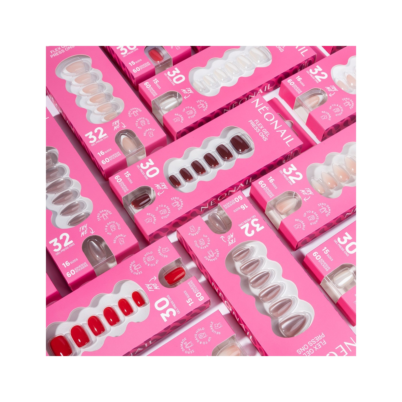 Flex Gel Press Ons 30 pc – Glazed Toffee Short Square | NEONAIL Flex Gel Press Ons 30 pc – Glazed Toffee Short Square | NEONAIL