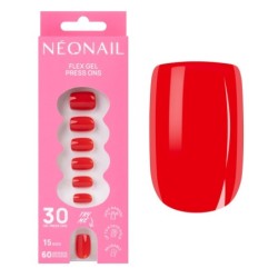 Flex Gel Press Ons 30 pc – Bold Red Short Square | NEONAIL Flex Gel Press Ons 30 pc – Bold Red Short Square | NEONAIL