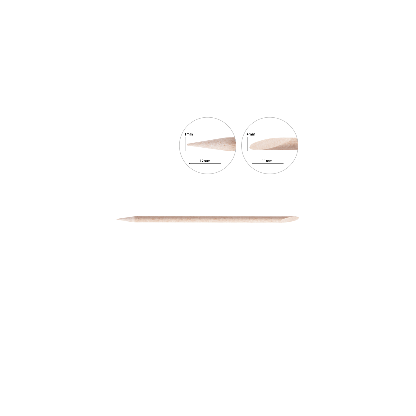 Houten manicurestick 10 st.