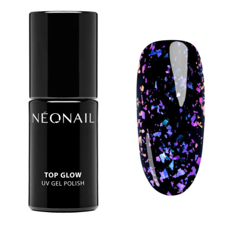 Gellak 7,2 ml - Top Glow Violet Aurora Flakes