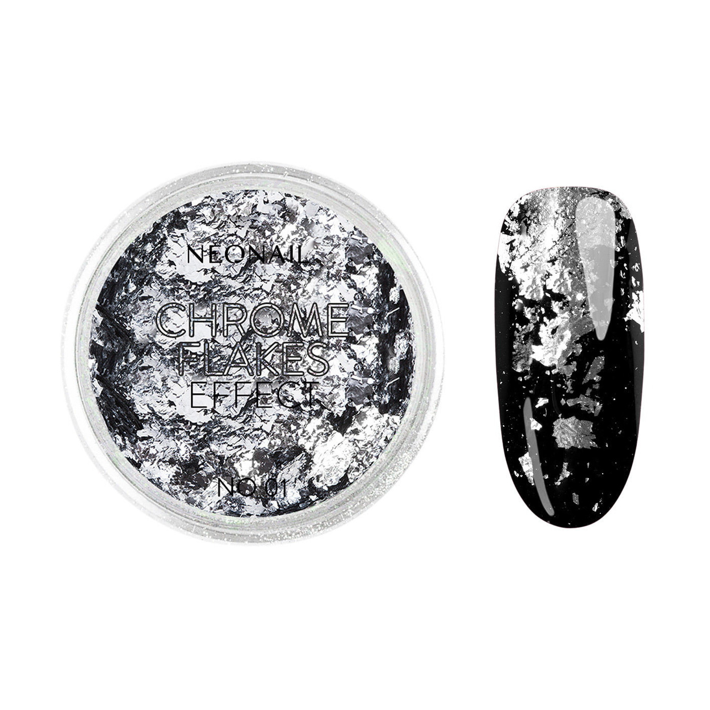 NEONAIL 💅 Chrome Flakes Effect 01 Pigmentpoeder 💅 Creëer een sprankelende, metallic look 💅 Perfect voor nail art liefhebbers 💅 O