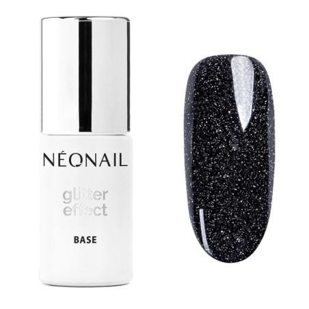 Gellak 7,2 ml - Glitter Effect Base Black Shine