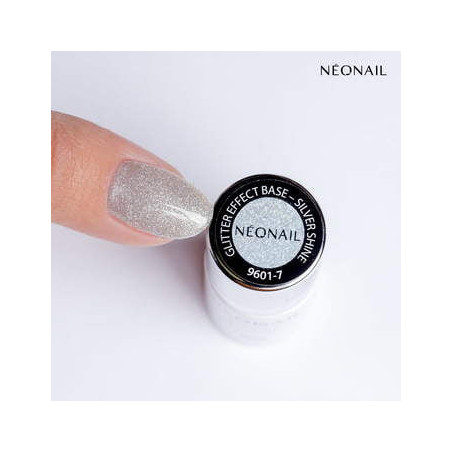 Gellak 7,2 ml - Glitter Effect Base Silver Shine