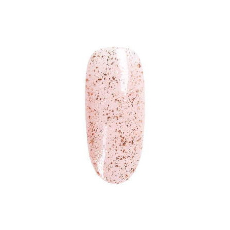 Gellak 7,2 ml - Top Glow Rose Gold Flakes