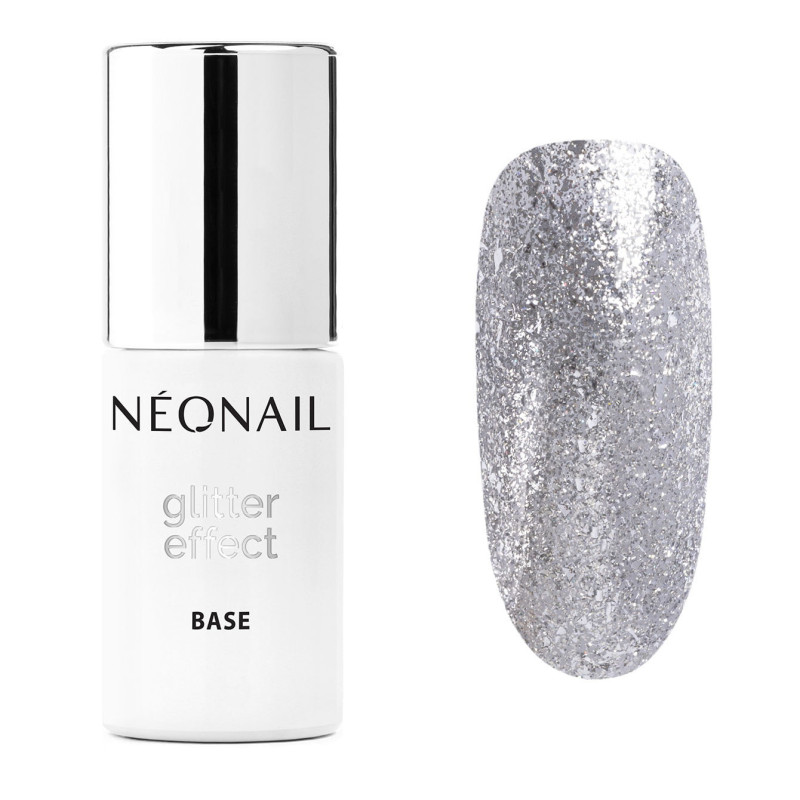 Gellak 7,2 ml - Glitter Effect Base Silver Twinkle
