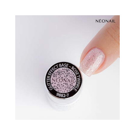 Gellak 7,2 ml - Glitter Effect Base Rose Twinkle