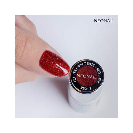 Gellak 7,2 ml - Glitter Effect Base Red Shine