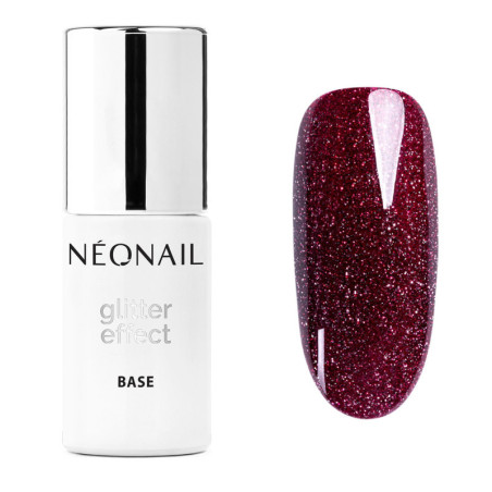 Gellak 7,2 ml - Glitter Effect Base Burgund Shine