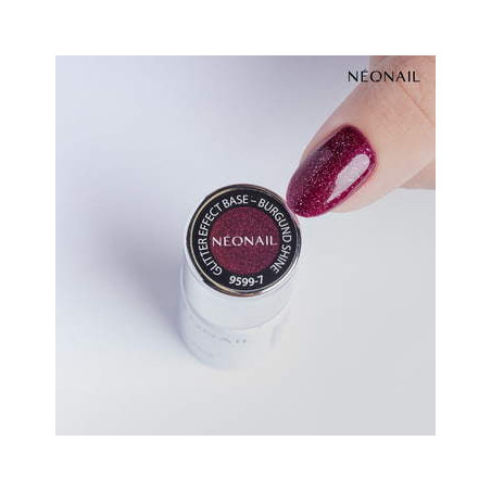 Gellak 7,2 ml - Glitter Effect Base Burgund Shine