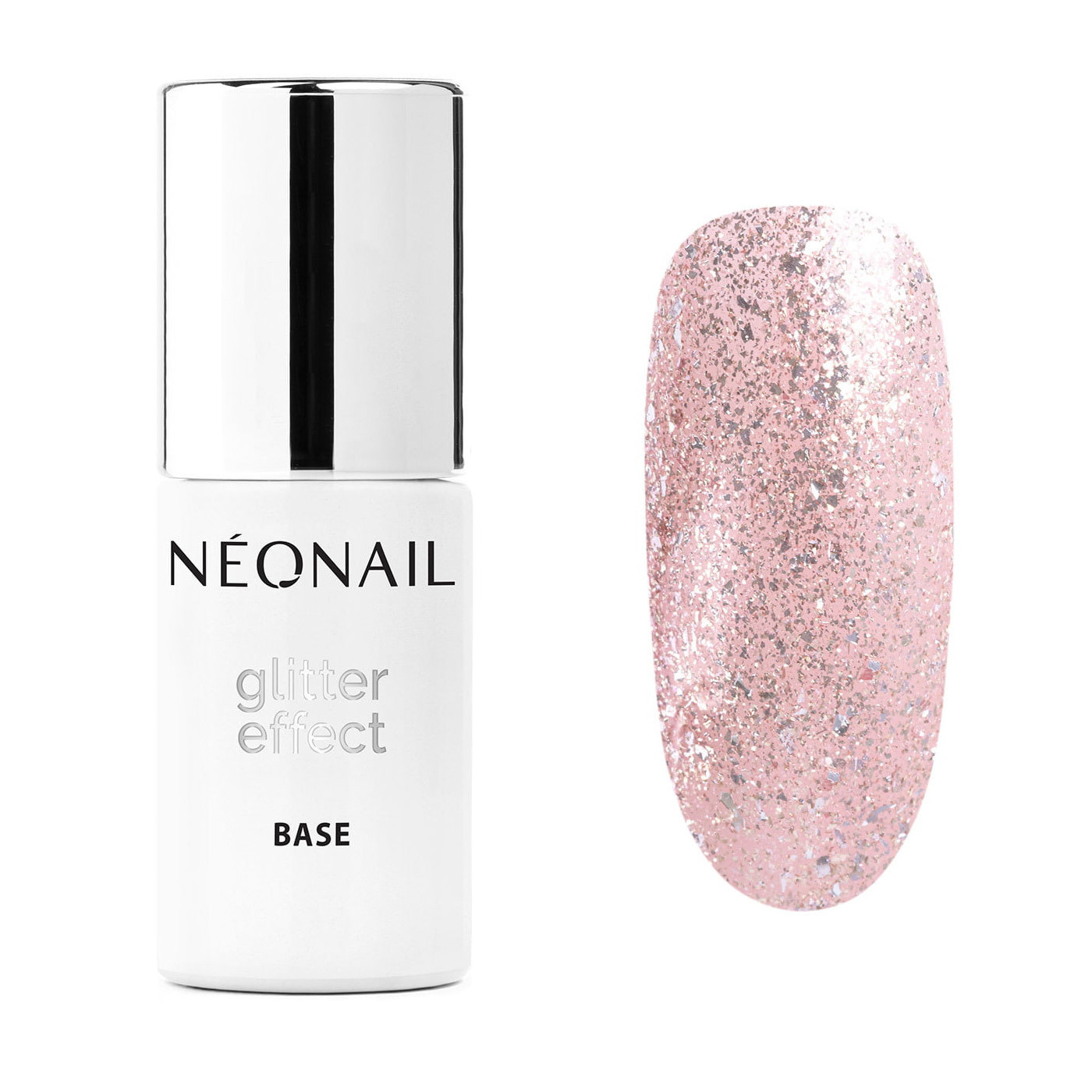 Gellak 7,2 ml - Glitter Effect Base Rose Twinkle