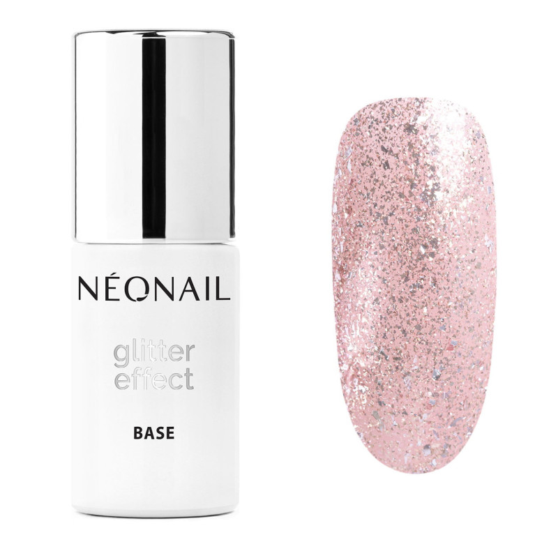 Gellak 7,2 ml - Glitter Effect Base Rose Twinkle
