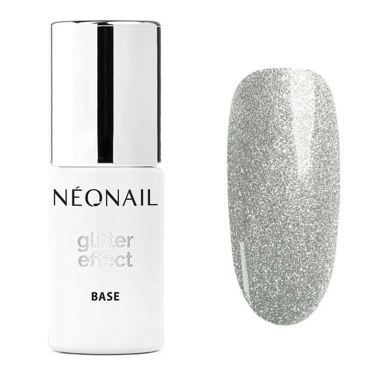 Gellak 7,2 ml - Glitter Effect Base Silver Shine